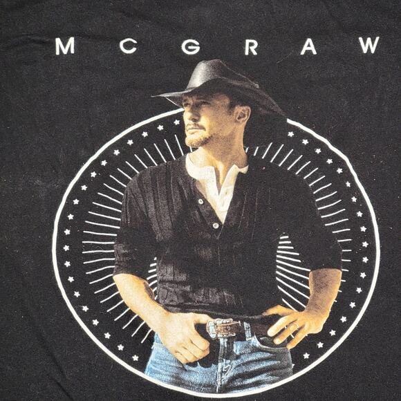 McGraw Black Unisex Tee "Tour 2019" - Size Small - Picture 2 of 5
